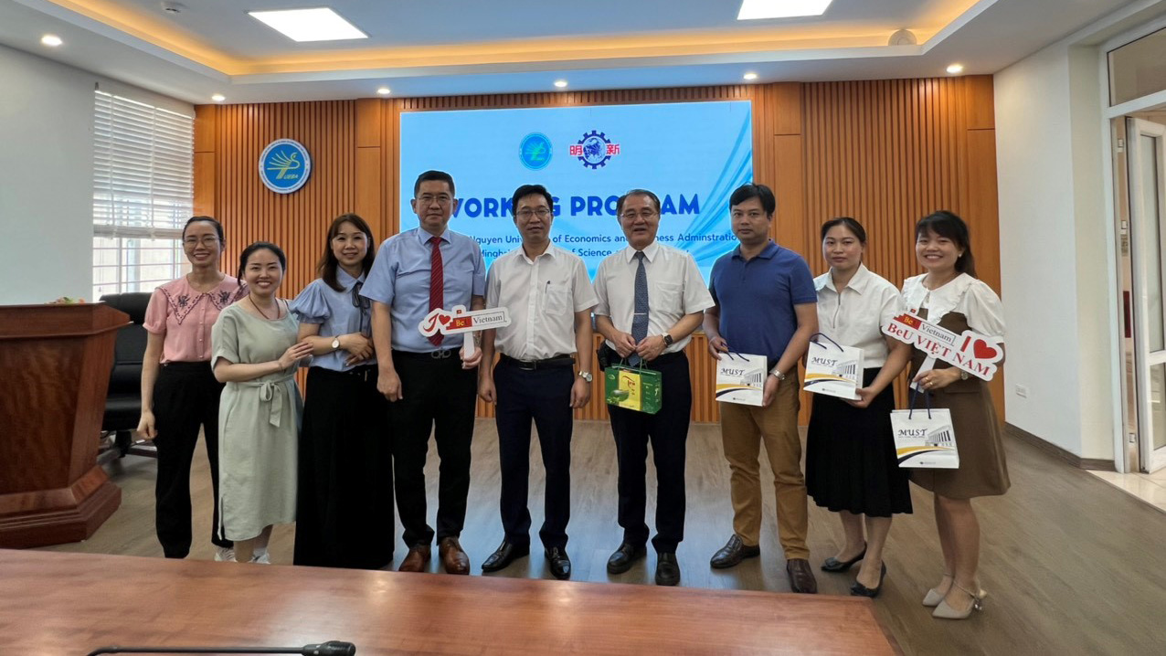 Nhiều chương trình liên kết đào tạo,chương trình Thạc sĩ tài năng đã được bàn hợp tác giữa hai Trường ĐH Khoa học Kỹ thuật Minh Tân – Đài Loan và Trường ĐH Kinh tế & QTKD – Việt Nam