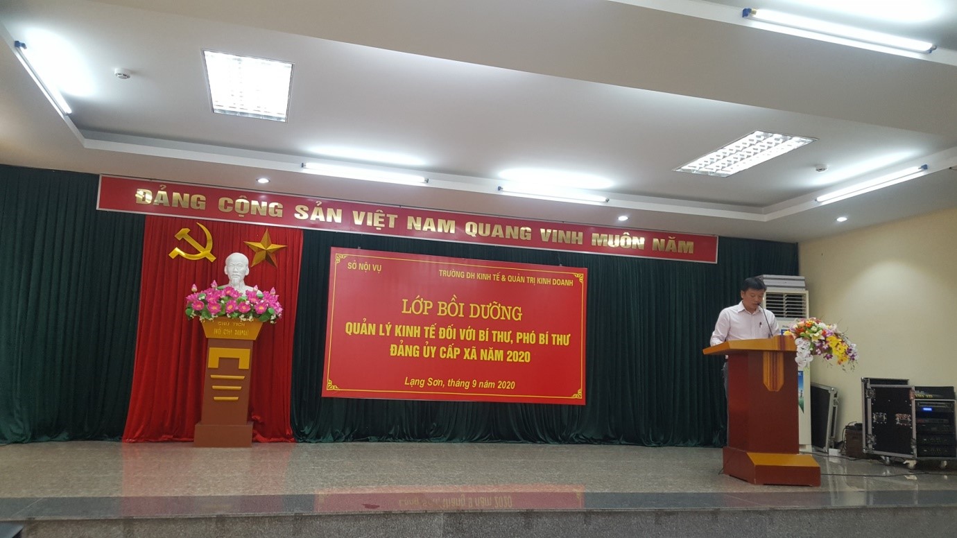 Khóa đào tạo “Bồi dưỡng kiến thức quản lý kinh tế cho Bí thư và Phó bí thư Đảng ủy cấp xã tỉnh Lạng Sơn năm 2020” đã kết thúc thành công tốt đẹp