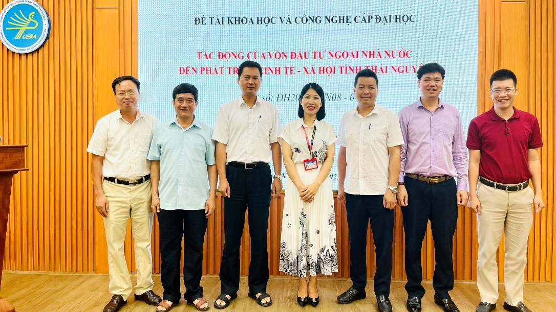 Kết quả nghiệm thu cấp Đại học đề tài KH&CN cấp ĐH Thái Nguyên “Tác động của vốn đầu tư ngoài nhà nước đến phát triển kinh tế xã hội tỉnh Thái Nguyên”, CNĐT: TS. Phạm Thị Nga