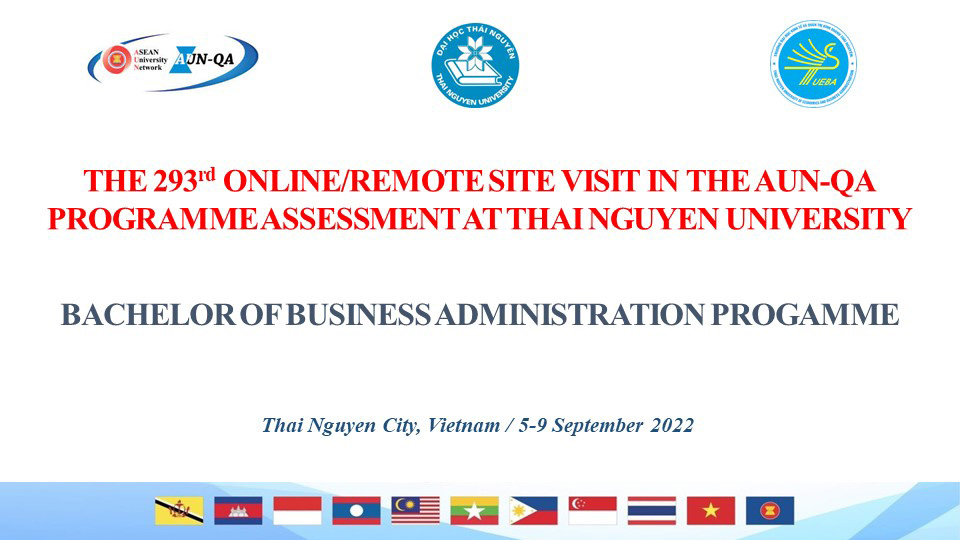 Đại học Kinh tế và Quản trị Kinh doanh – Đại học Thái Nguyên chuẩn bị cho công tác đánh giá ngoài chương trình đào tạo Quản trị Kinh doanh theo bộ tiêu chuẩn AUN-QA version 4.0.